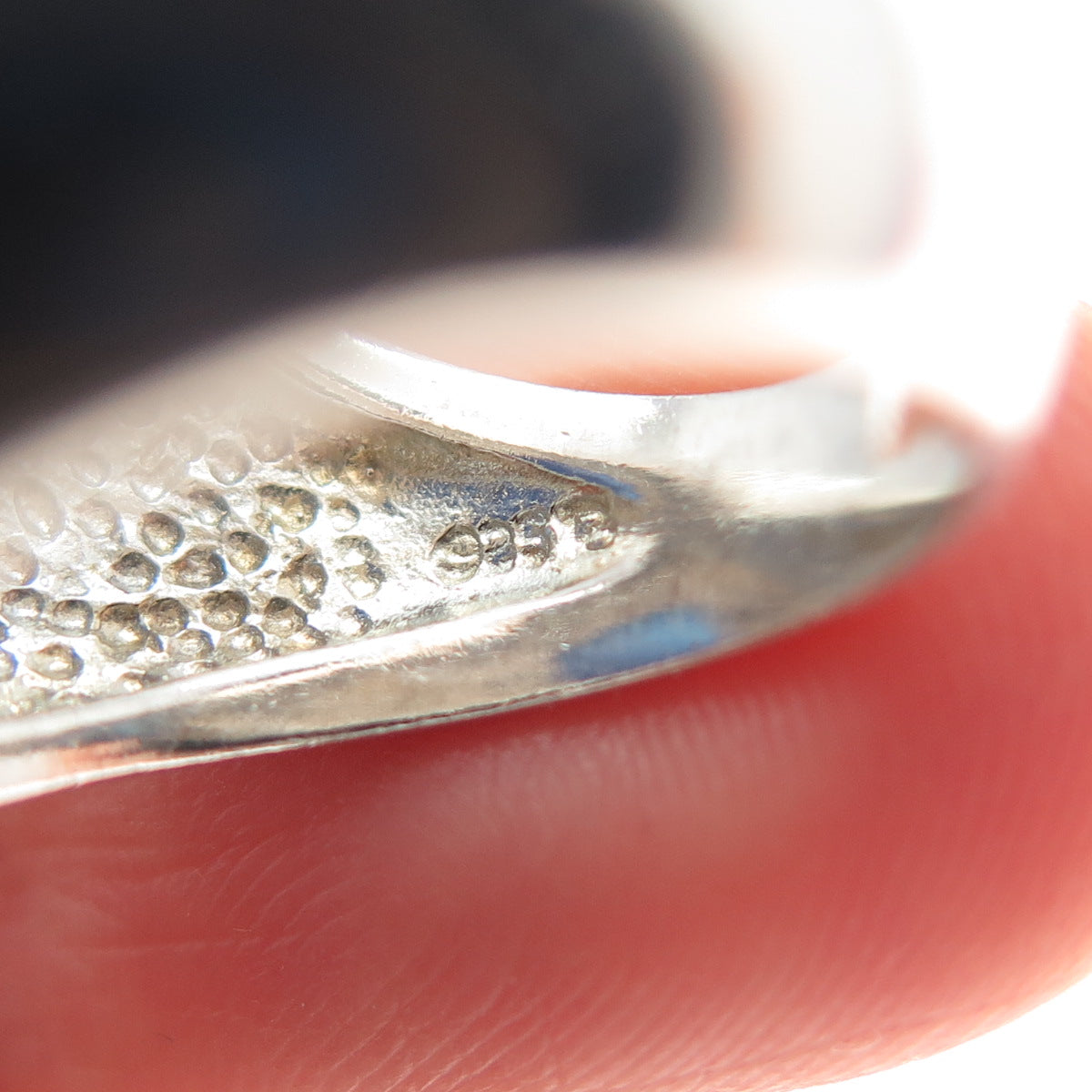 ROSS SIMONS 925 Sterling Silver Vintage Real Blue Chalcedony C Z Ring Size 5.25