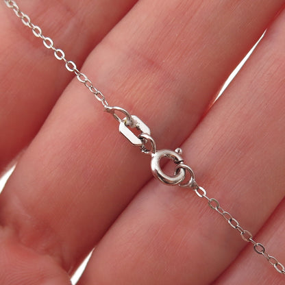 Chuck Clemency 925 Sterling Silver Real Tanzanite Cross Cable Chain Necklace 20"