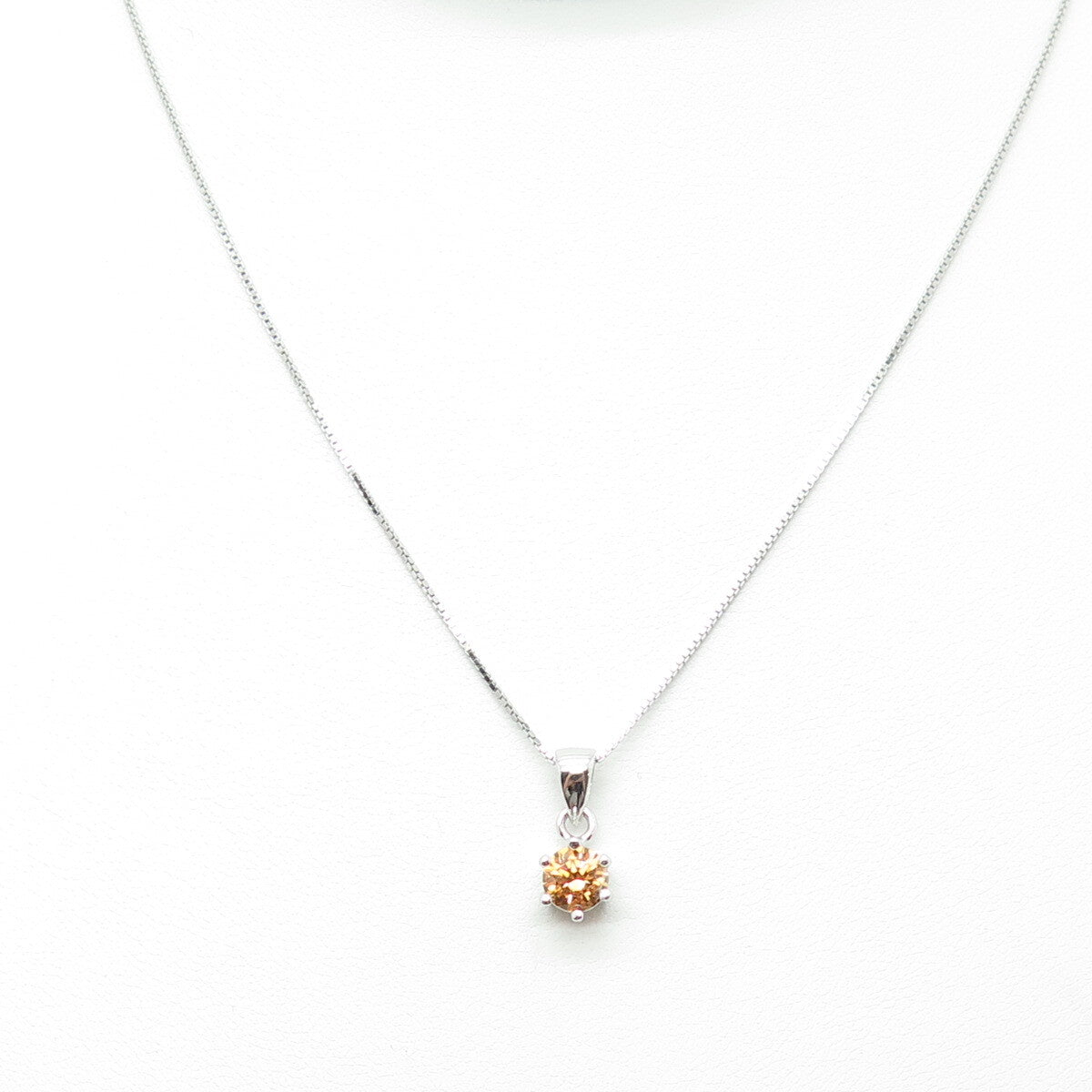 925 Sterling Silver Italy Swarovski Imperial-Crystal Box Chain Necklace 16-18"