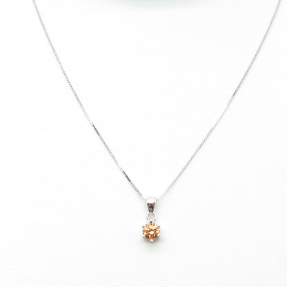 925 Sterling Silver Italy Swarovski Imperial-Crystal Box Chain Necklace 16-18"