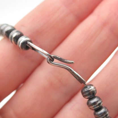 Harrison Yazzie Navajo Old Pawn Sterling Silver Vintage Turquoise Necklace 20"