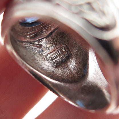 KINNEY 925 Sterling Silver Vintage 1969 C Z Woodrow Wilson School Ring Size 8