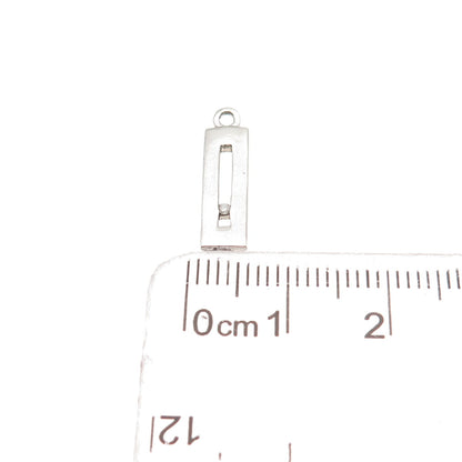925 Sterling Silver Real Round-Cut Diamond Accent Mini Charm Pendant