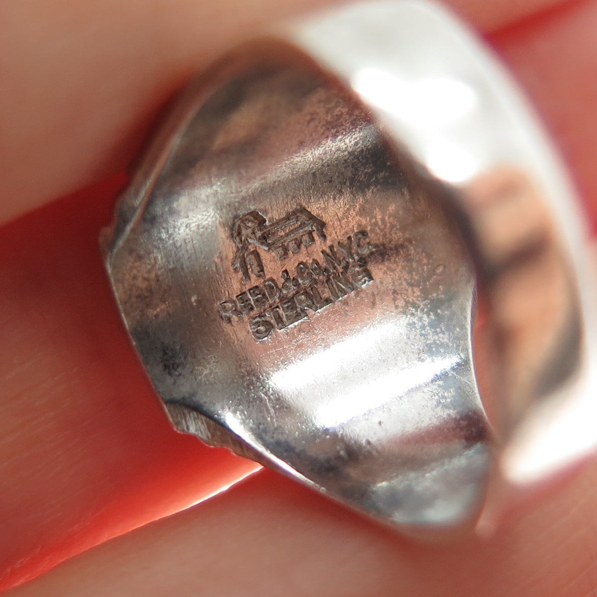 REED & CO. 925 Sterling Silver Vintage 1965 Enamel Greeley School 10 Ring Size 5