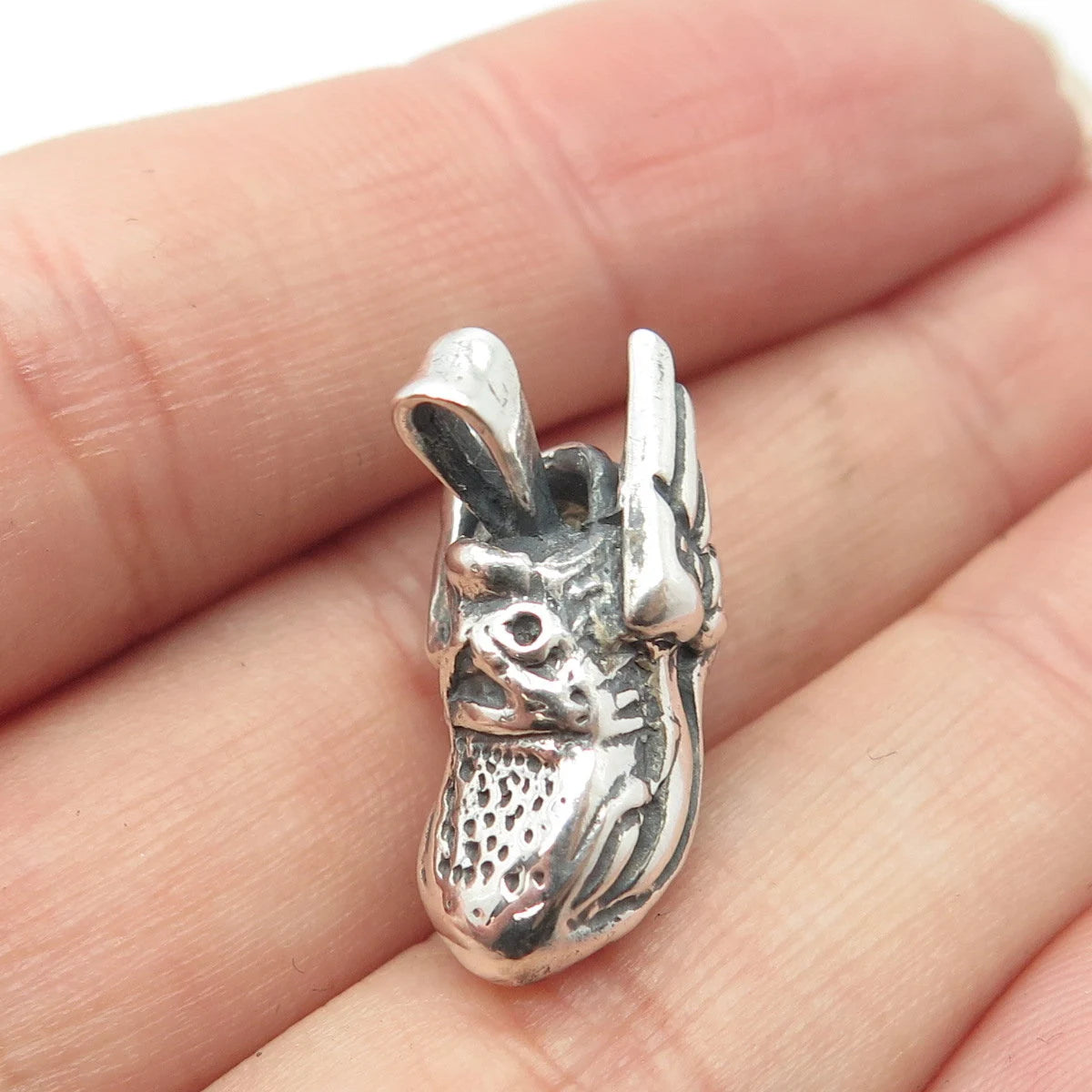 925 Sterling Silver Vintage Sneakers w/ Wings Pendant