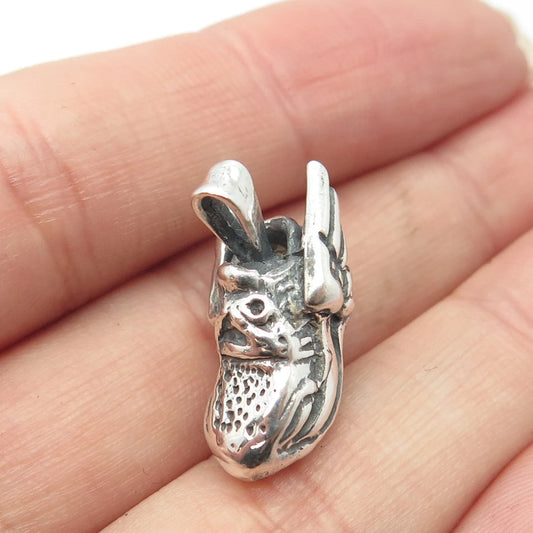925 Sterling Silver Vintage Sneakers w/ Wings Pendant