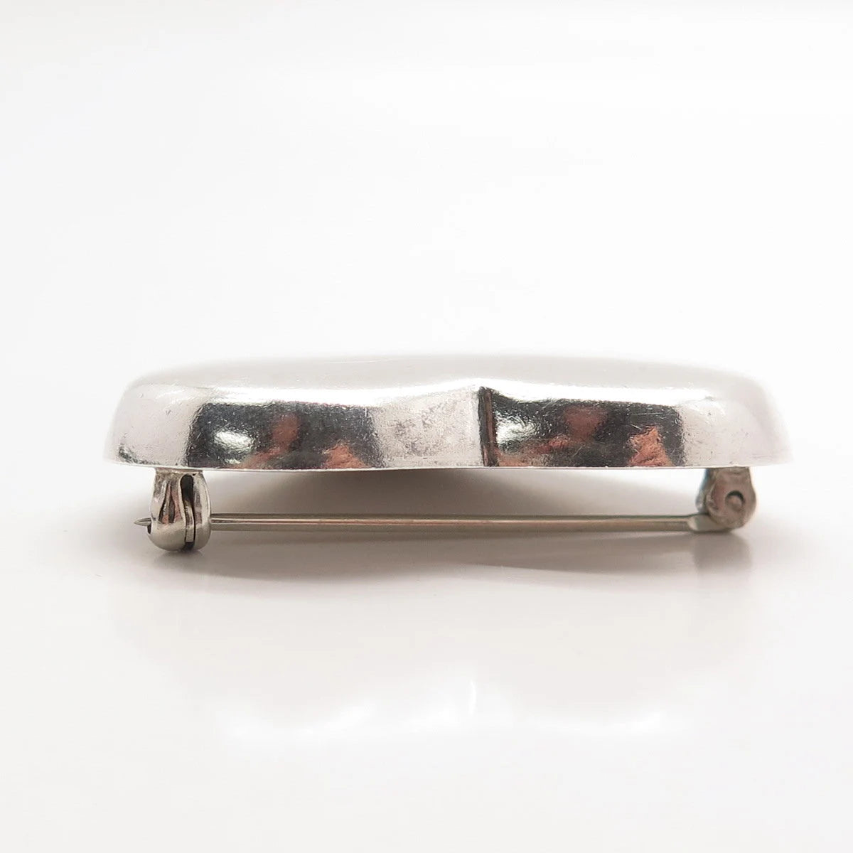 925 Sterling Silver Vintage Mexico Smooth Heart Pin Brooch