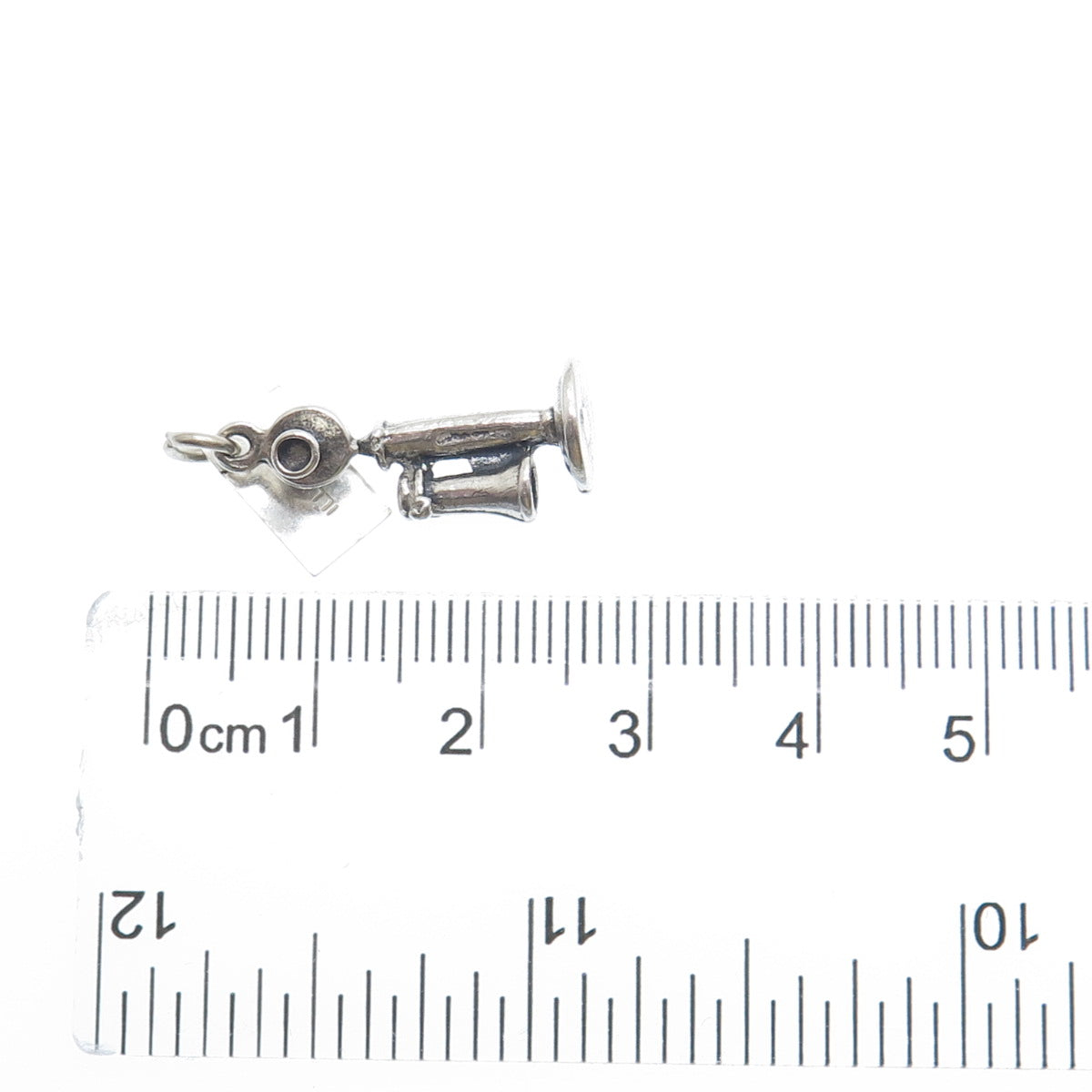BELL TRADING POST 925 Sterling Silver Vintage Retro Candlestick Phone 3D Pendant