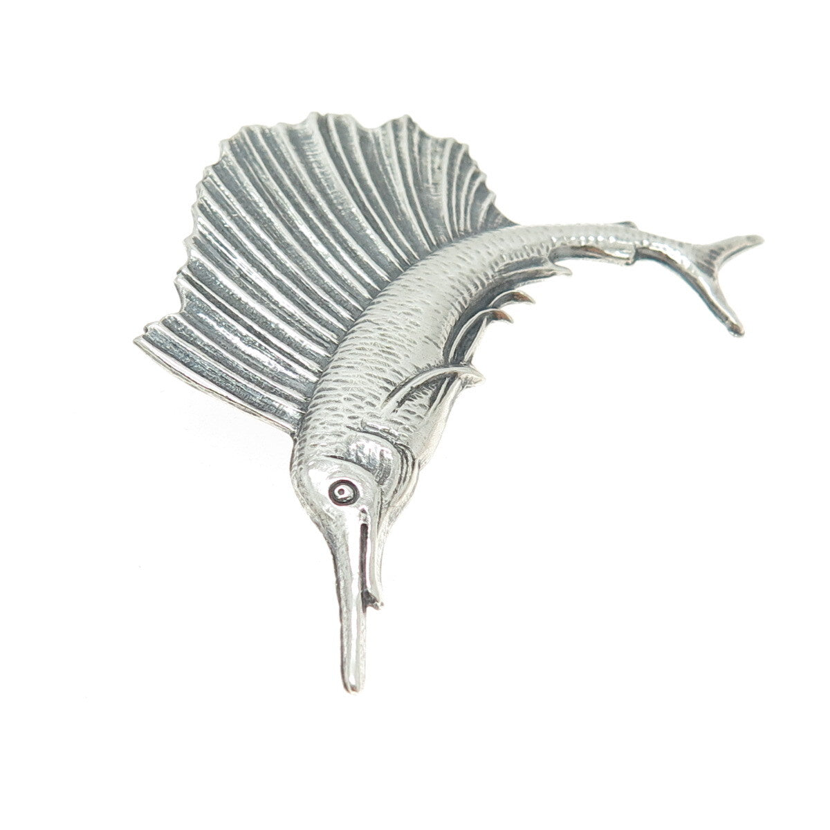 925 Sterling Silver Antique Art Deco Swordfish Pin Brooch