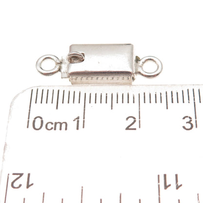 925 Sterling Silver Vintage Mexico Bracelet / Necklace Box Lock Clasp