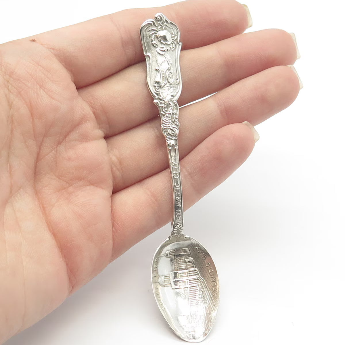 925 Sterling Silver Antique Codding Bros & Heilbron "Atlantic City" Spoon