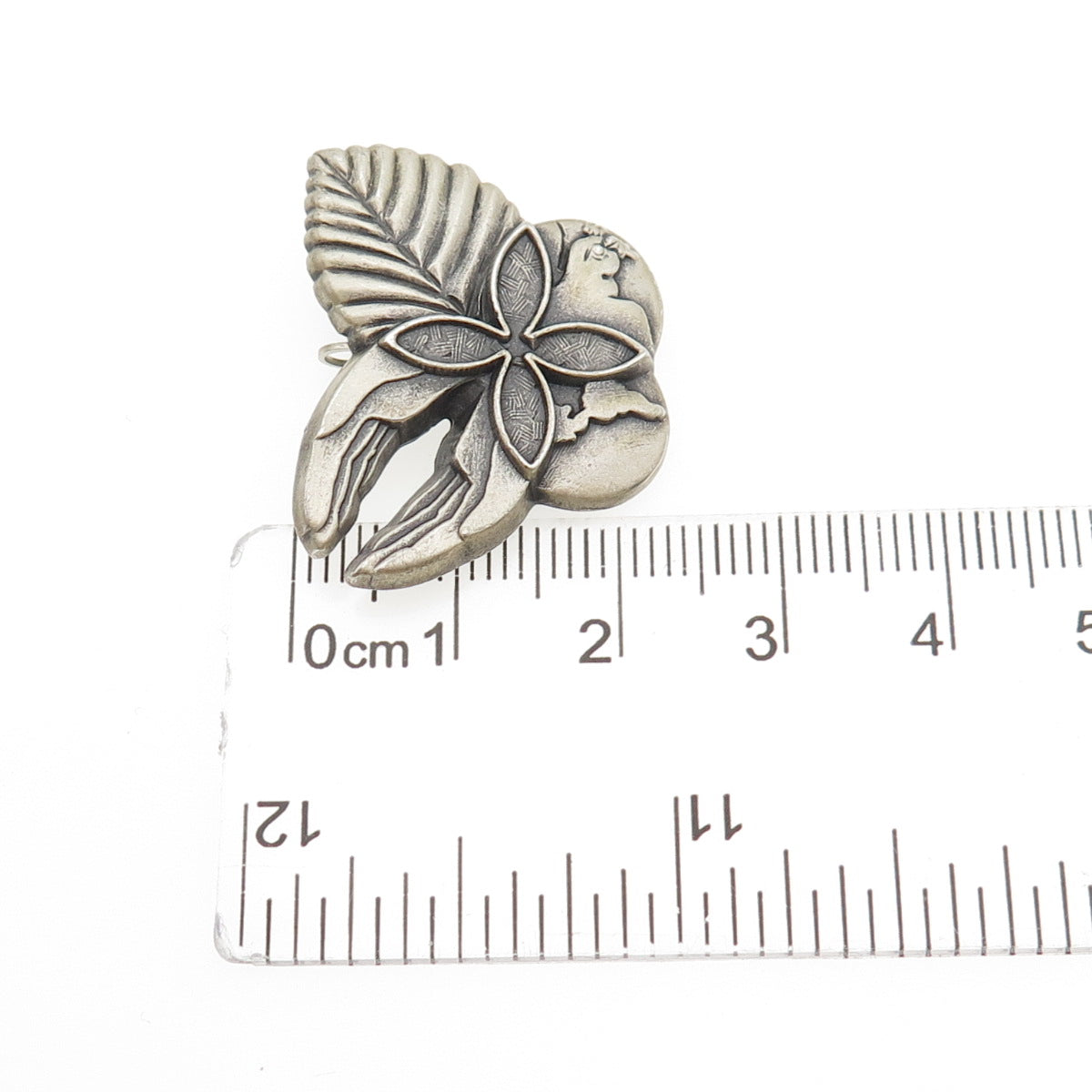925 Sterling Silver Vintage World Peace Hands Butterfly Pin Brooch / Pendant