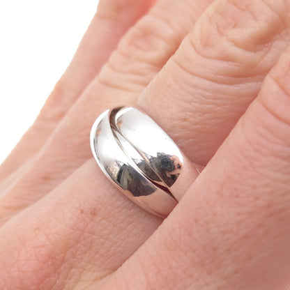 Pranda 925 Sterling Silver Vintage Interlocked Trinity Band Ring Size 7