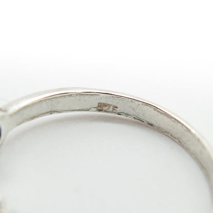 925 Sterling Silver Vintage Open Heart Ring Size 5.75