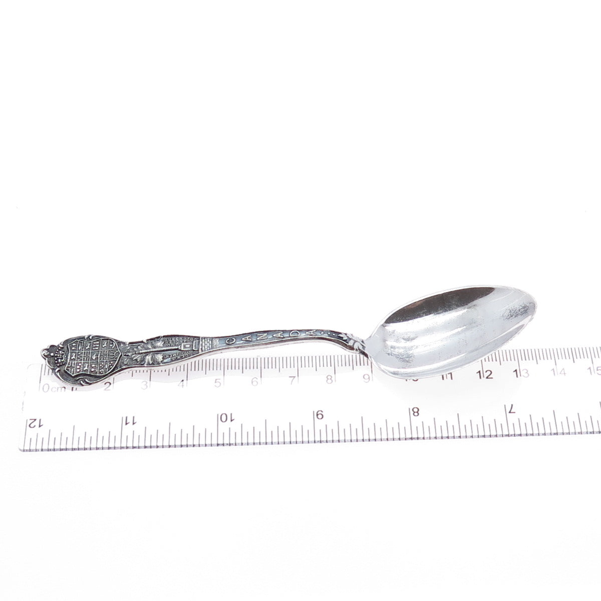 925 Sterling Silver Antique Art Deco Canada Coat of Arms Coffee Spoon