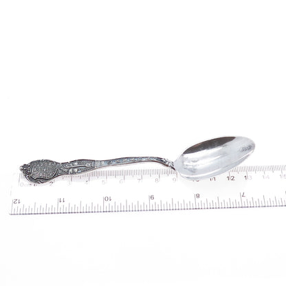 925 Sterling Silver Antique Art Deco Canada Coat of Arms Coffee Spoon