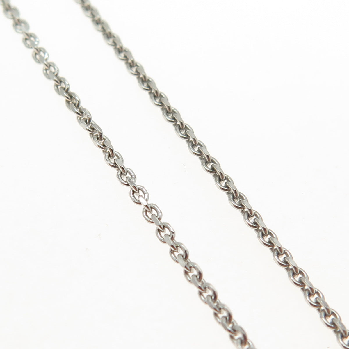 925 Sterling Silver Italy Cable Chain Necklace 18"