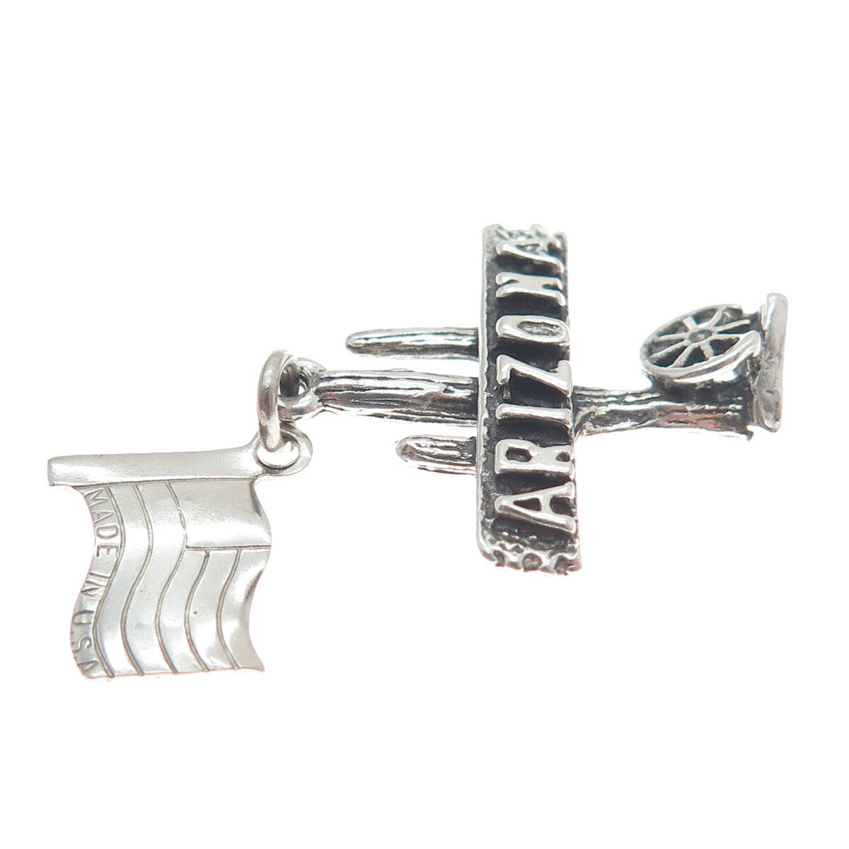 925 Sterling Silver Vintage Sedona Arizona Oxidized Charm Pendant