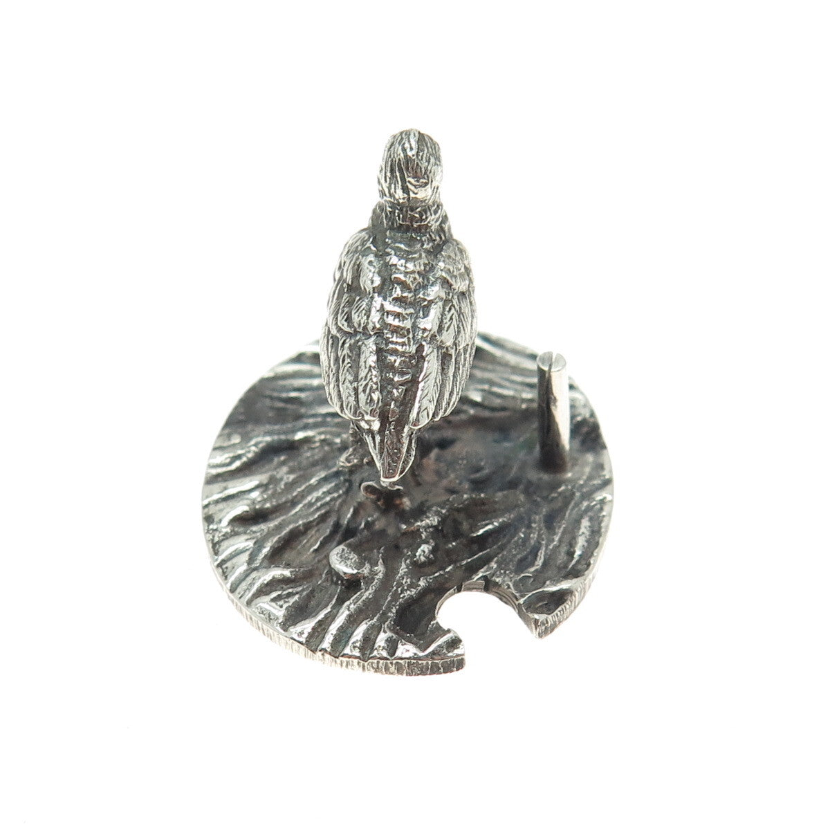 FRANCESCO CAPUTO 800 Silver Antique Italy Snipe Bird Oxidized Miniature Figurine