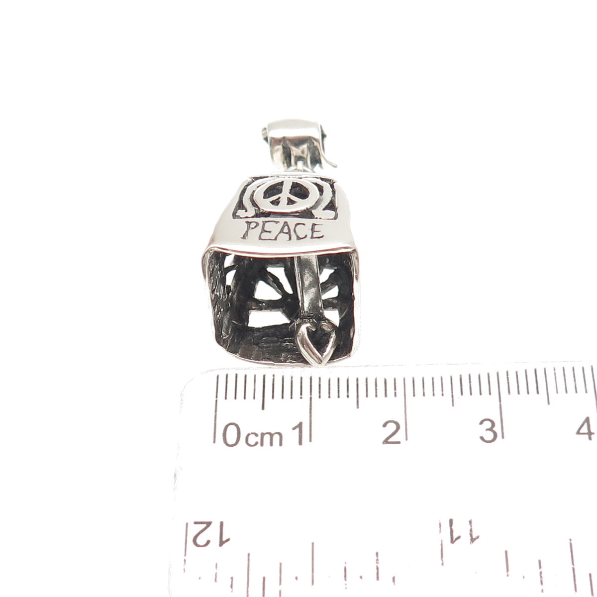 The Bell Collection 925 Sterling Silver Vintage Harmony Bell 3D Charm Pendant