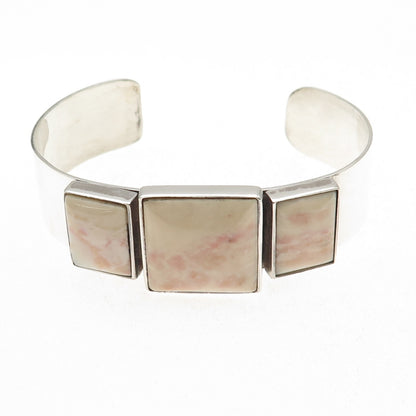 Jay King Desert Rose Sterling Vintage Angel Skin Jasper Adjustable Bracelet 7"