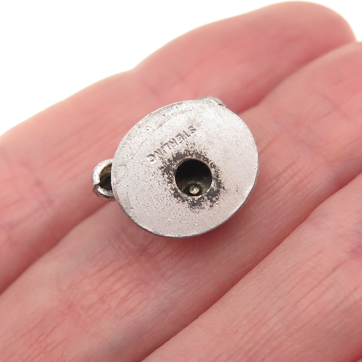 925 Sterling Silver Antique Art Deco Rotary Phone I Love You 3D Mini Pendant