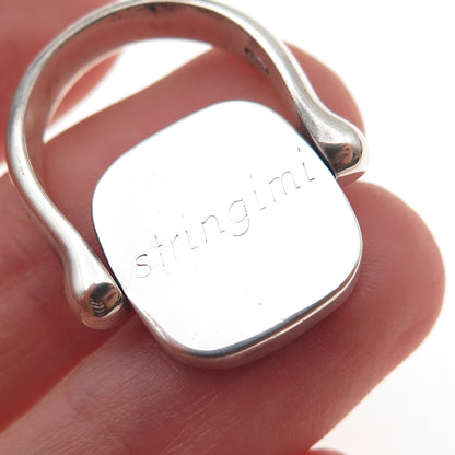 925 Sterling 2-Tone Vintage Dodo Chick Stringimi Reversible Ring Size 5.25