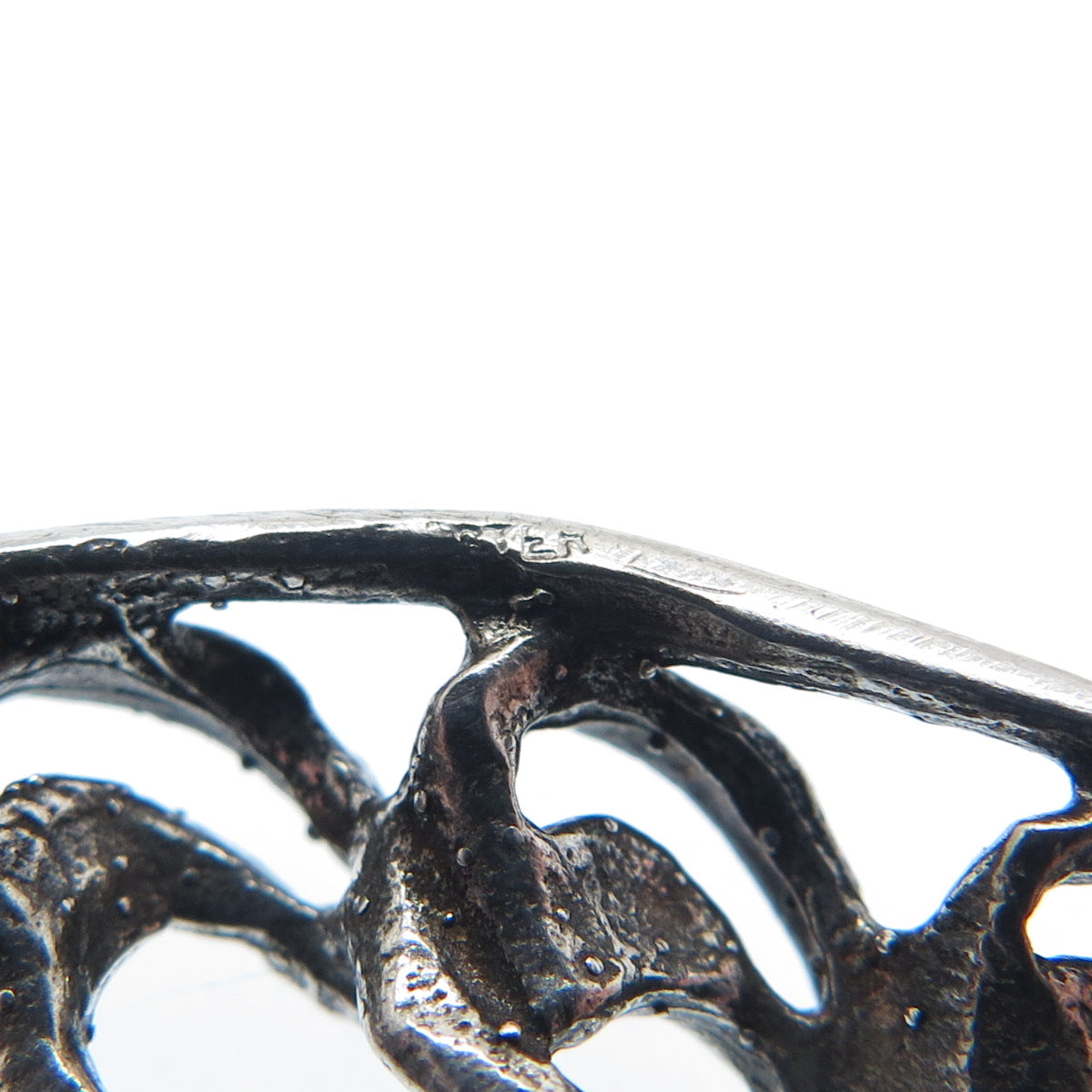 925 Sterling Silver Vintage Aries Zodiac Sign Oxidized Pendant