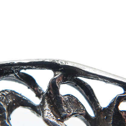 925 Sterling Silver Vintage Aries Zodiac Sign Oxidized Pendant
