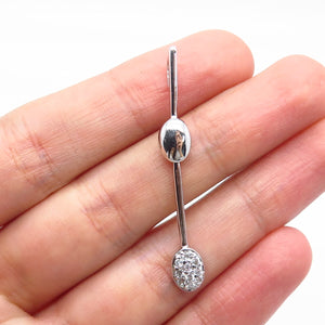 925 Sterling Silver C Z Slide Pendant