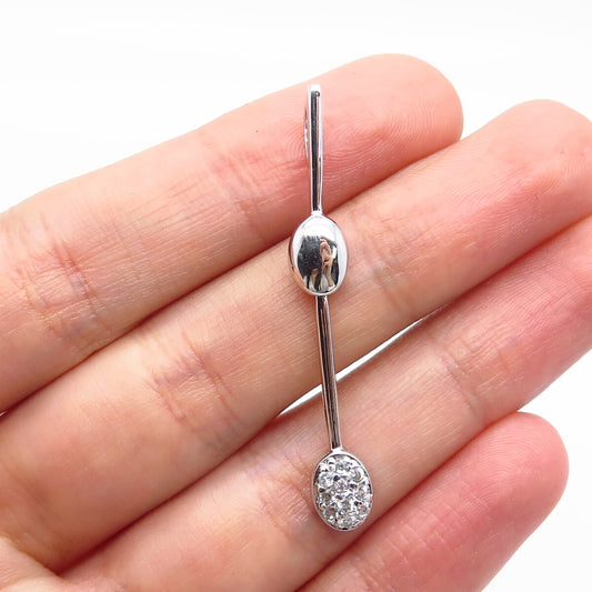925 Sterling Silver C Z Slide Pendant