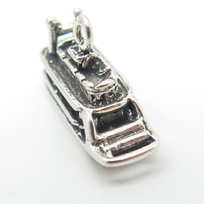 925 Sterling Silver Vintage Cruise Ship Minimalist Charm Pendant