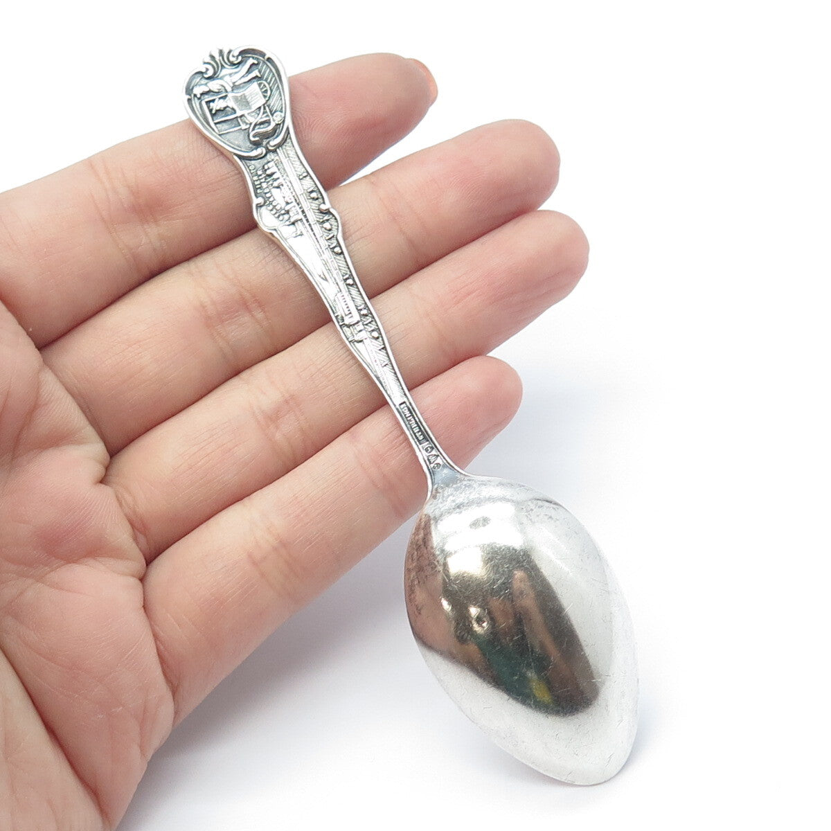 WATSON 925 Sterling Silver Antique Art Deco Atlantic City States & Cities Spoon