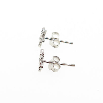 925 Sterling Silver Granulated Starfish Stud Earrings