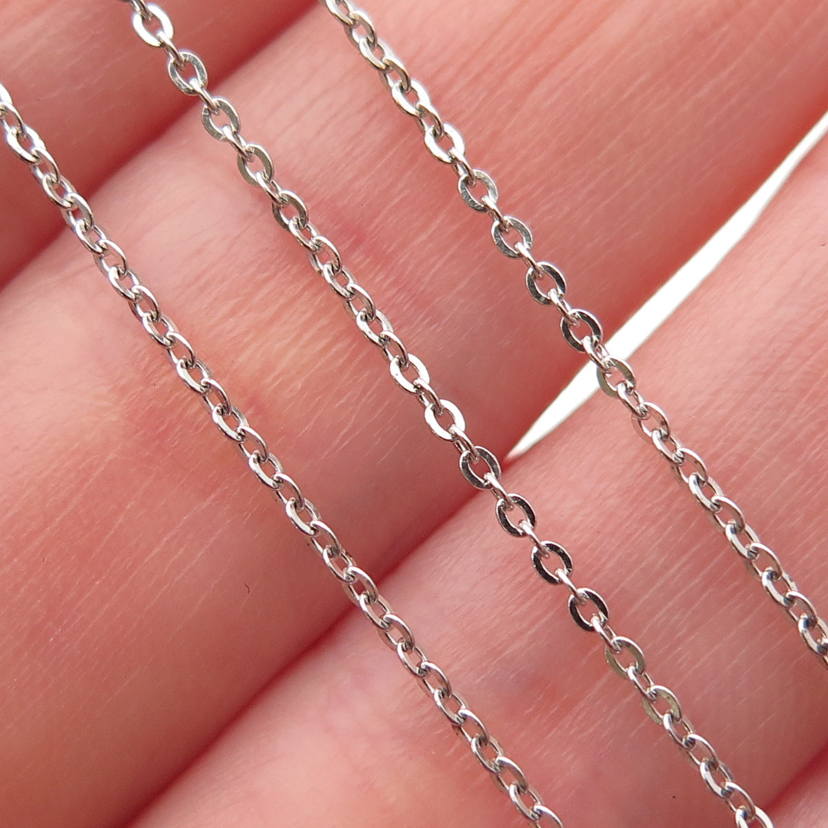 925 Sterling Silver Cable Chain Necklace 18"