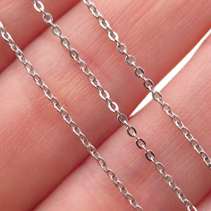 925 Sterling Silver Cable Chain Necklace 18"