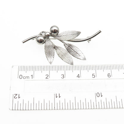 BOND BOYD 925 Sterling Silver Antique Art Deco Floral Pin Brooch