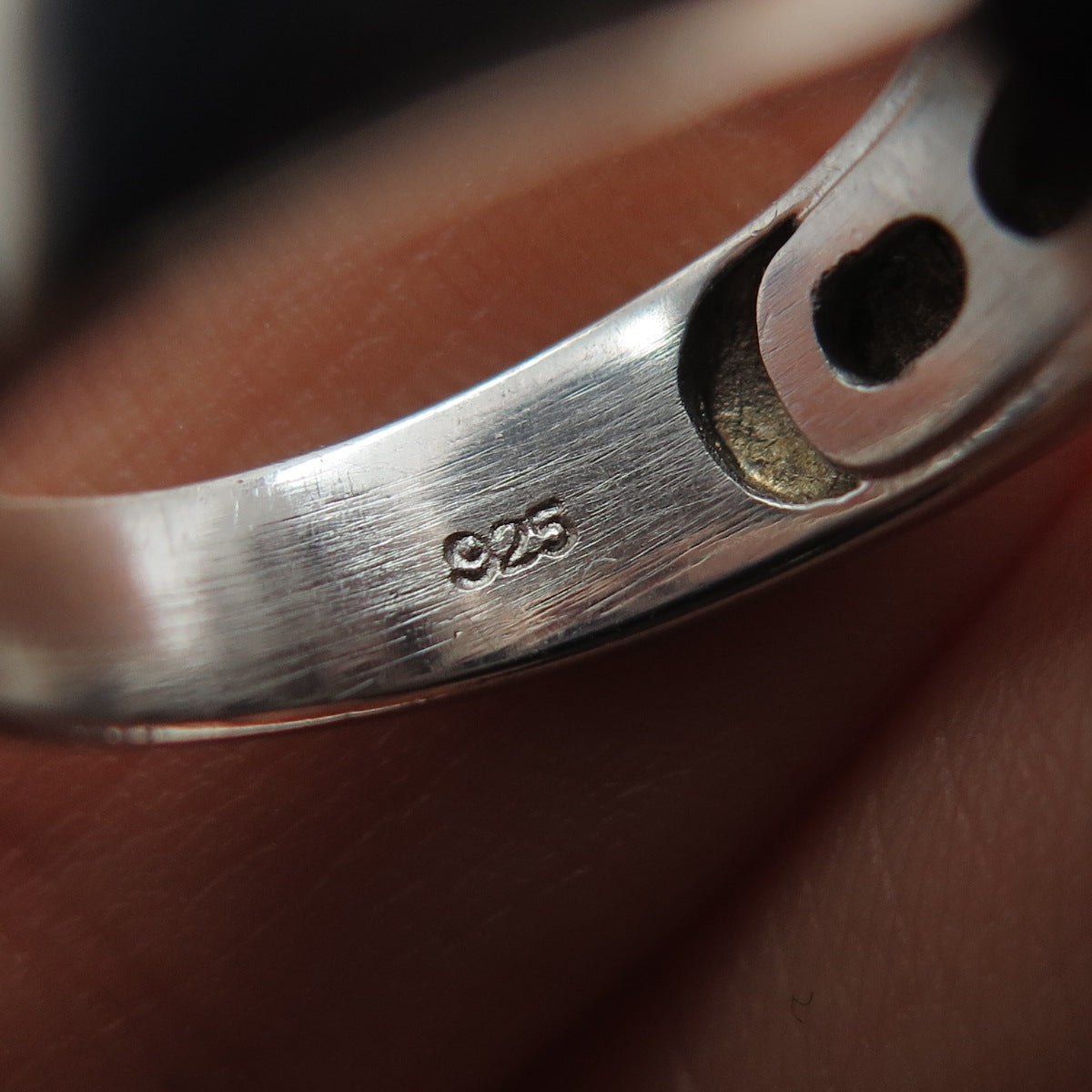 925 Sterling Silver Vintage Modernist Ring Size 6