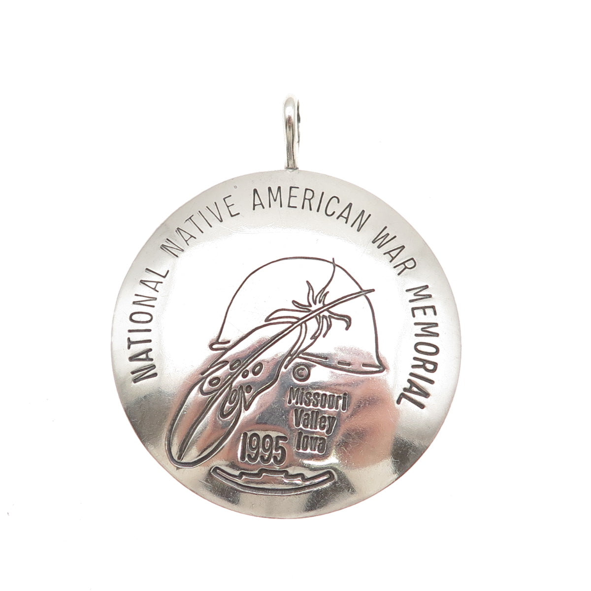 Gale Self Choctaw Old Pawn Sterling 1995 Native American War Memorial Pendant