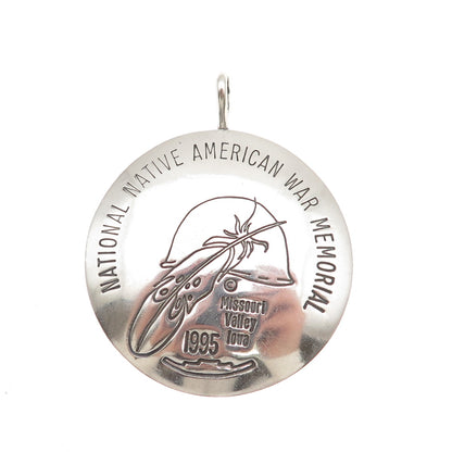 Gale Self Choctaw Old Pawn Sterling 1995 Native American War Memorial Pendant