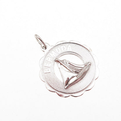 Rembrandt RJL 925 Sterling Silver Vintage Bermuda Sailboat Charm Pendant