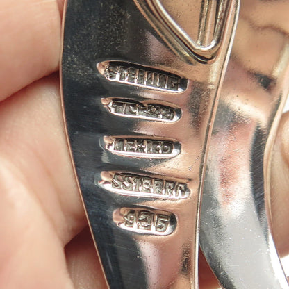 925 Sterling Silver Vintage Mexico Modernist Pendant