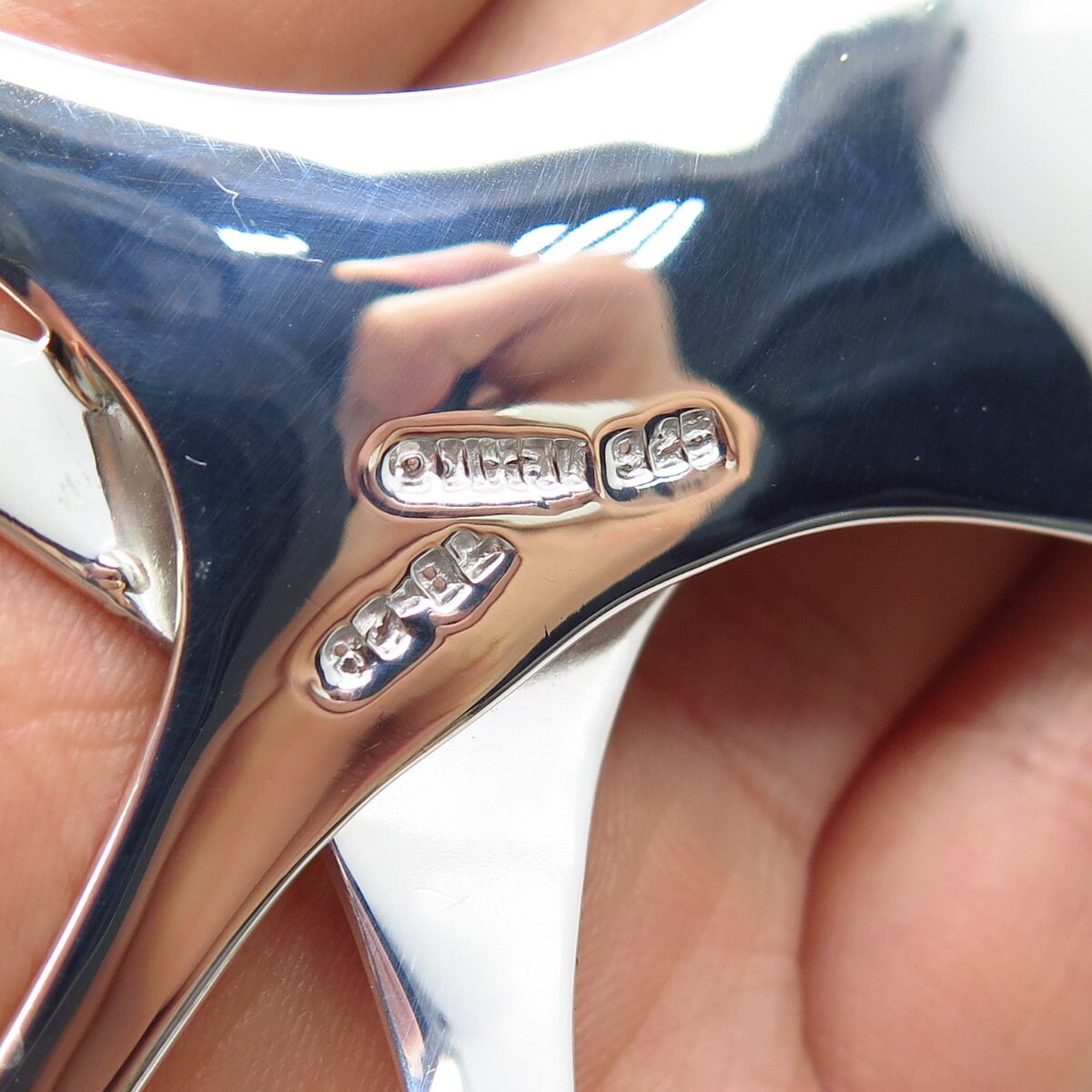 925 Sterling Silver Vintage Mexico Modernist Pin Brooch