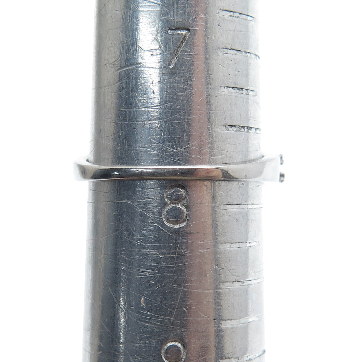 925 Sterling Silver Real Round-Cut Diamond & Black Spinel Bypass Ring Size 7.75