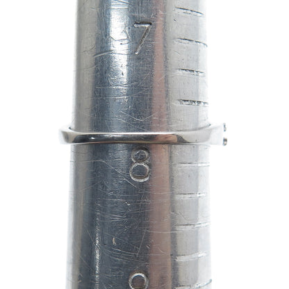 925 Sterling Silver Real Round-Cut Diamond & Black Spinel Bypass Ring Size 7.75