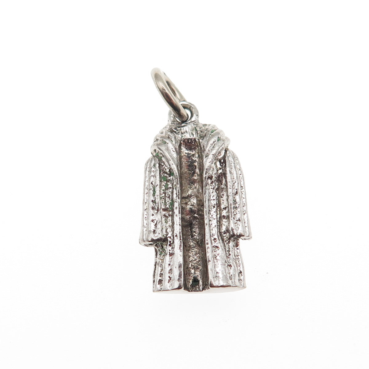 925 Sterling Silver Vintage Coat 3D Mini Charm Pendant