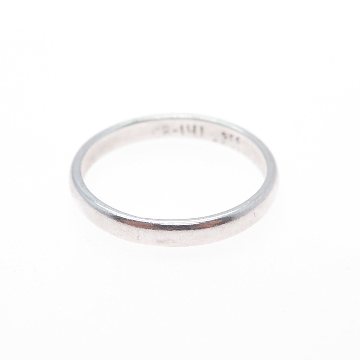 925 Sterling Silver Vintage Mexico Classic Wedding Stackable Band Ring Size 8