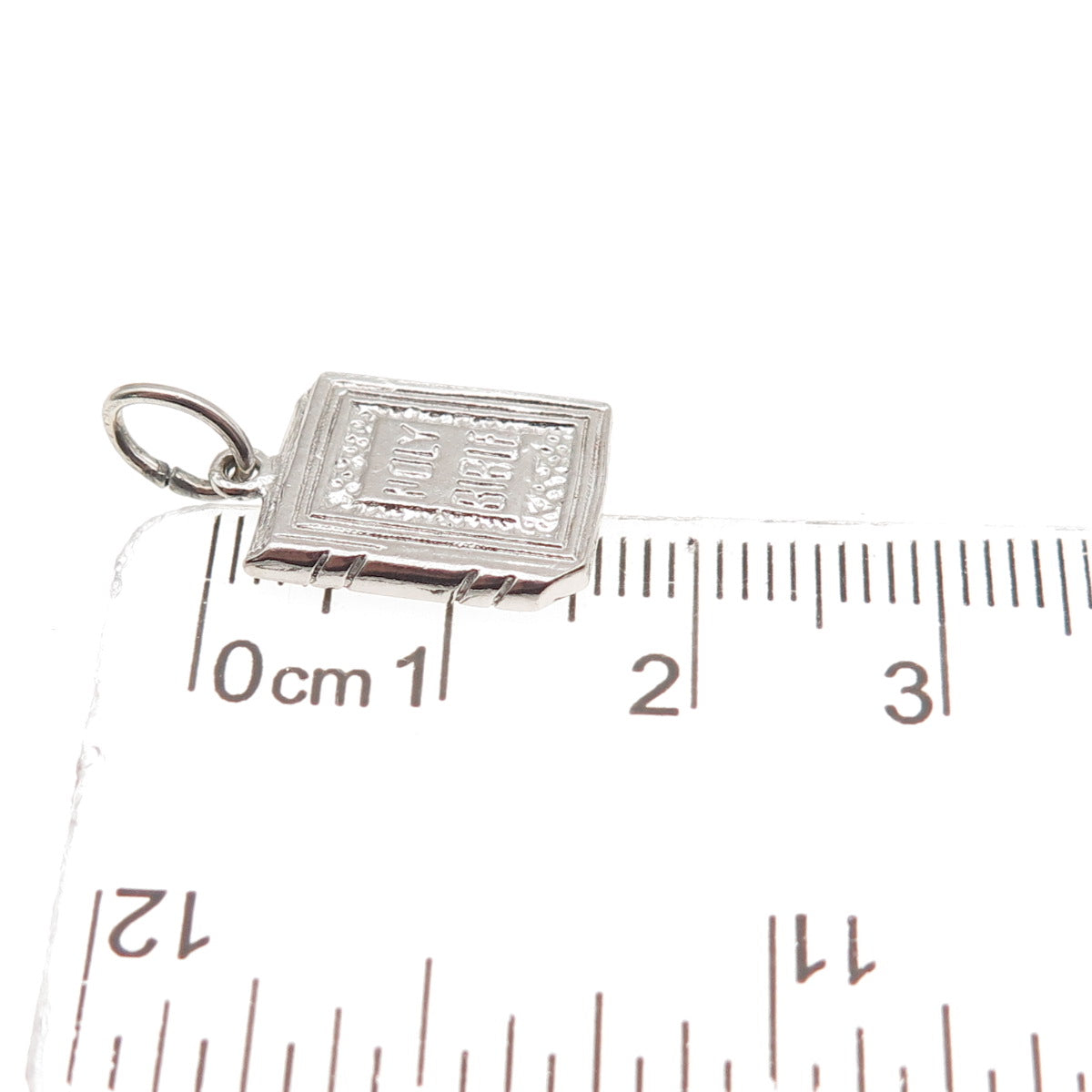 925 Sterling Silver Vintage Holy Bible Mini Charm Pendant