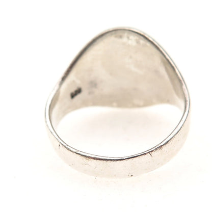 925 Sterling Silver Vintage Southwestern Kokopelli Oxidized Ring Size 10.25