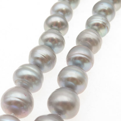 925 Sterling Silver Vintage Real Baroque Pearl Beaded Necklace 18"